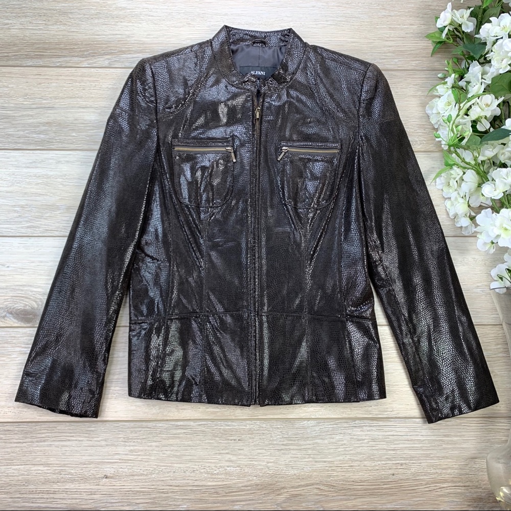 Alfani Genuine Women’s Leather‎ Jacket Size S